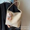 Portable Niuzi Cloth Bag Women's Summer 2025 New Trendy Korean Embroidered Underarm Bag Versatile Shoulder Bag Bucket Bag