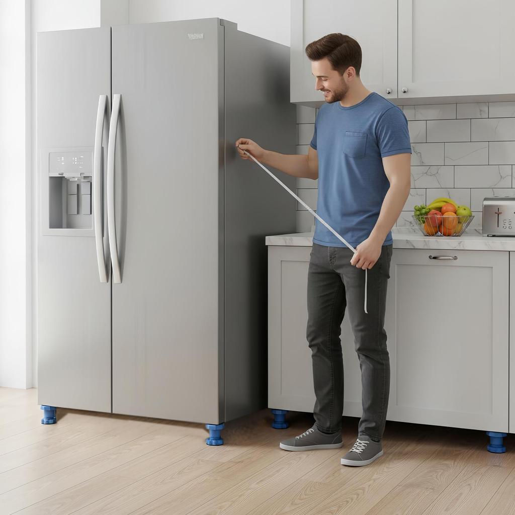 4 sztuki Regulowane na wysokość Podpory Amortyzujące Antypoślizgowe Podkładki pod stopy Poziomowanie hałasu zapobiegające przesuwaniu Stojak pod pralkę