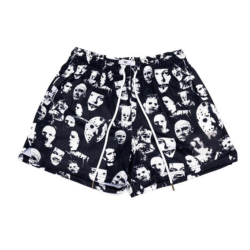 

American Rain Character Shorts - Unisex Trendy Quick-Dry Mesh Pants, Above Knee, Casual Style XL