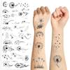 New Black and White Dandelion Series Tattoo Stickers Waterproof Party Gift Funny Face Stickers