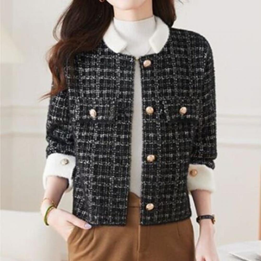 Navava Men Vintage Check Long Sleeve Cardigan Nc253