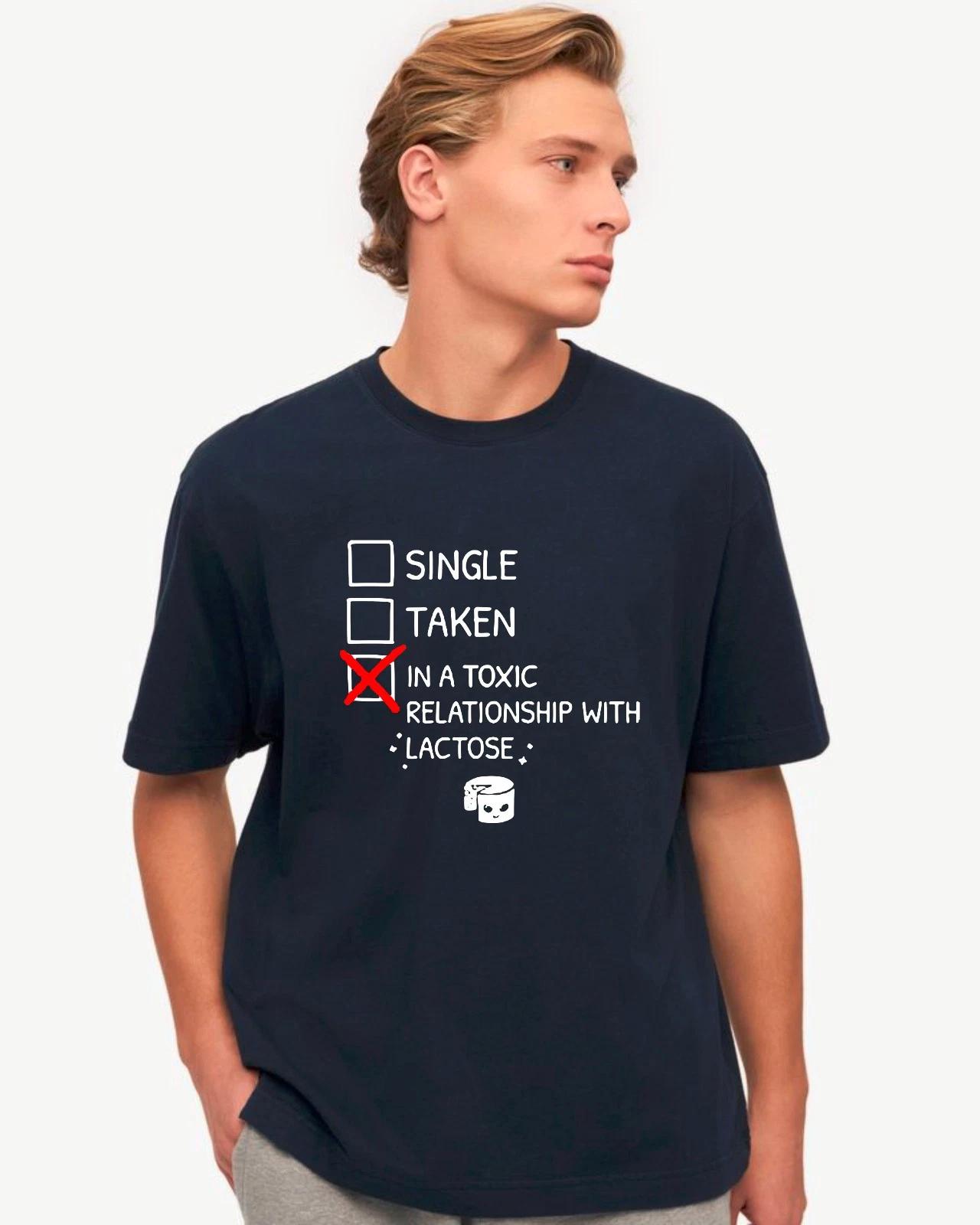 

Funny Toxic Relationship With Lactose Intolerant Friend Cheese Lover T-Shirt 4XL