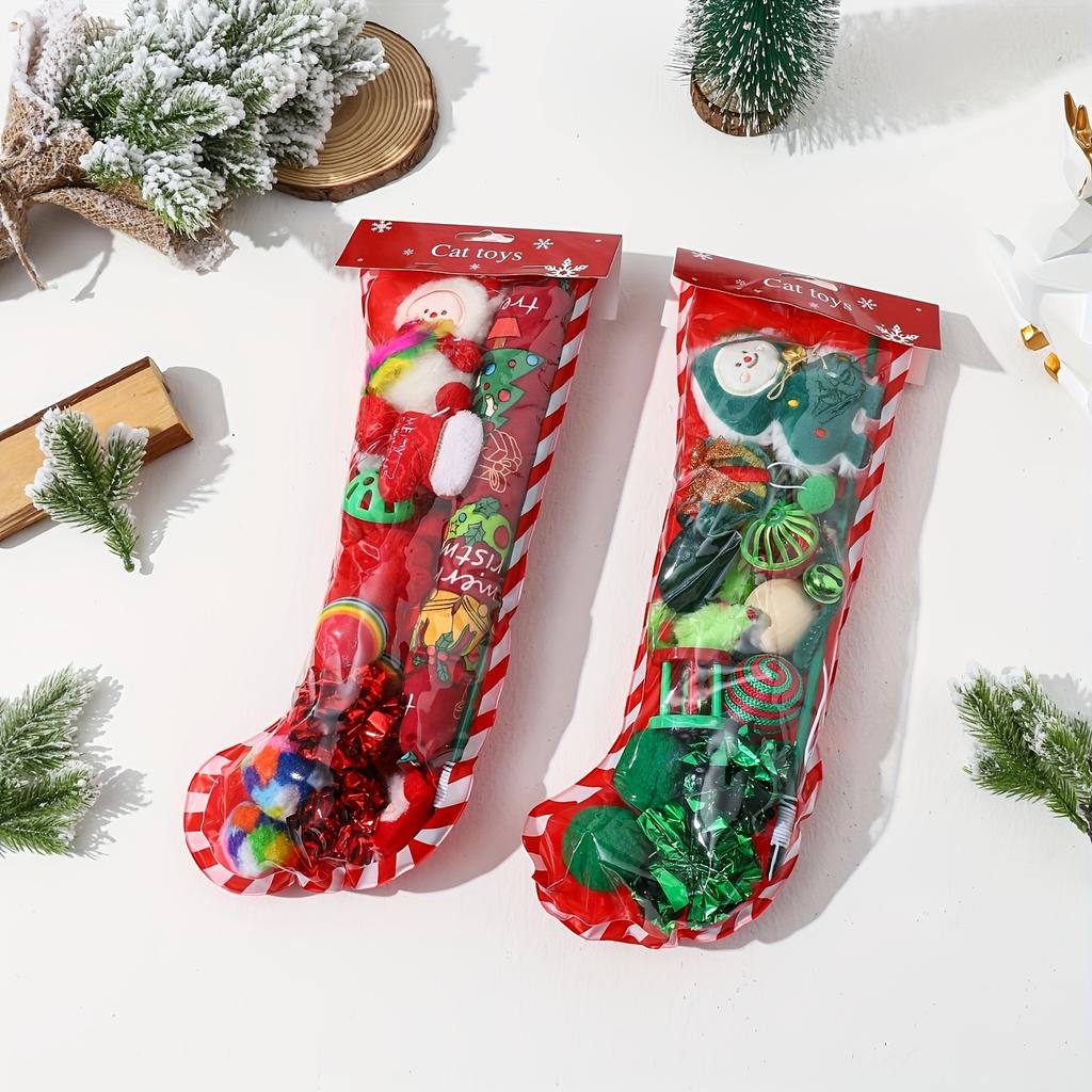 Happy Christmas Cat Toy Set 15 Interactive Pet Toys