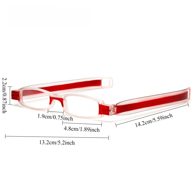 360 Degree Rotation Folding Men Women Reading Glasses Ultra-light Anti-skidding Computer Goggles Presbyopia Eyeglasses