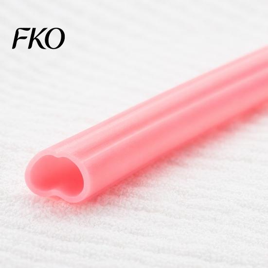 Comfortable Lip Straw Heart Shaped Straws, Food Safe PP Disposable Drinking Rounded Pink Gradient Design Sip Straws for Cocktail, Birthday Party Love