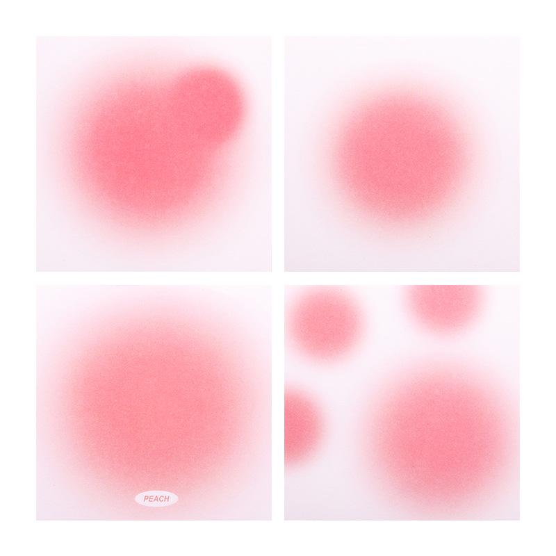 Korean Peach Sticky Notes: Non-Adhesive Creative Notepad, Tearable, Portable, Gradient Color Heart Design