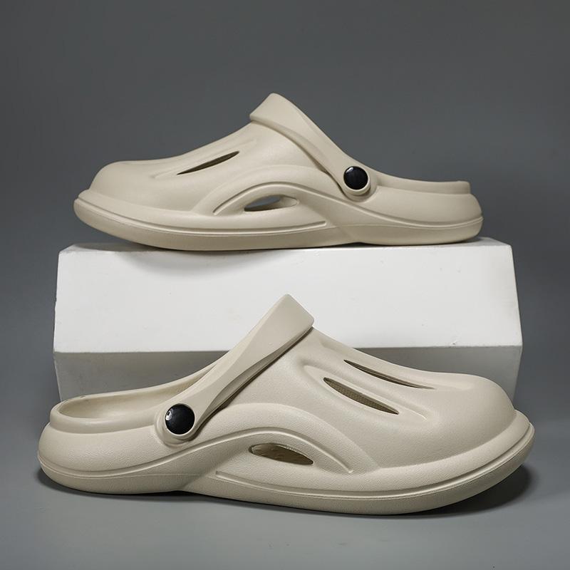 Mode 2025 Sommer Clogs Hausschuhe Für Herren Sommer Mode Plateau Lochschuhe Strandsandalen Lässig Innen Badezimmer Hausschuhe