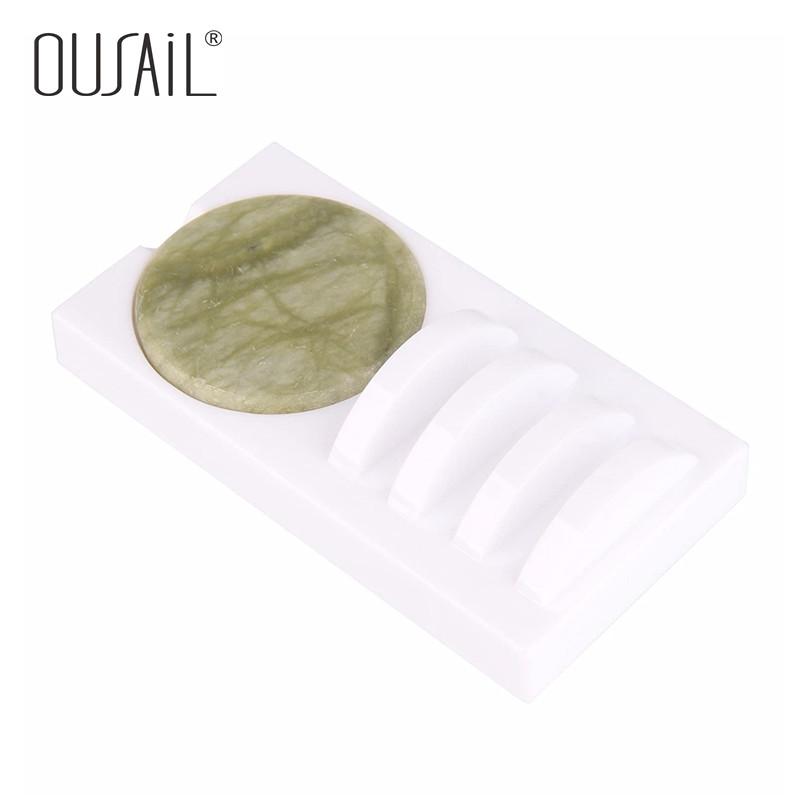 False Eyelashes and Adhesive Tray for Eyelash Extension