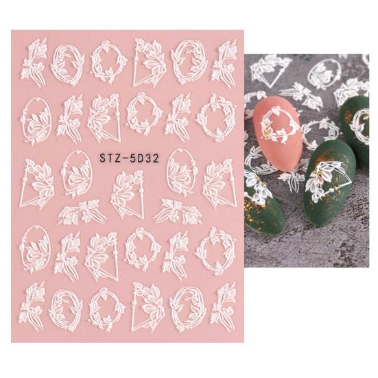 Removable Embossed Nail Sticker Fashion Decorative Art Decoration