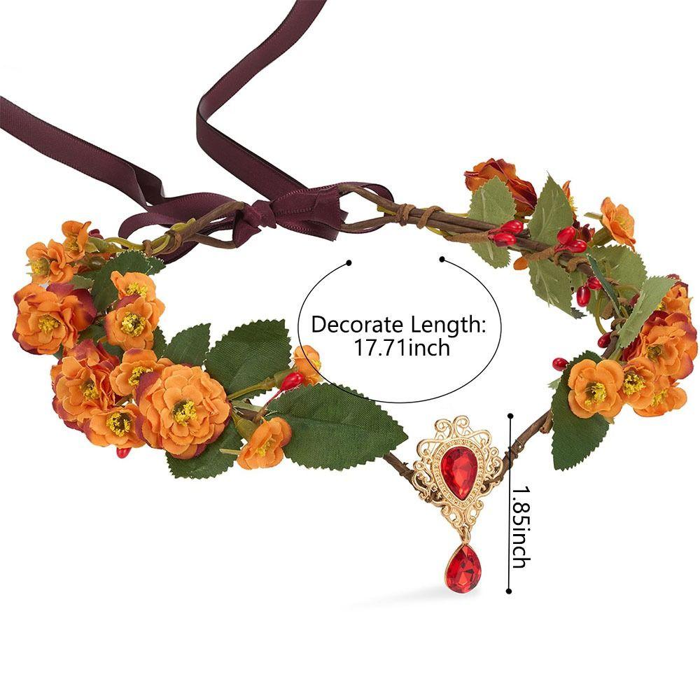 Cosplay Elf Headpiece Wedding Forest Floral Headband Christmas Gift Elven Princess Tiara