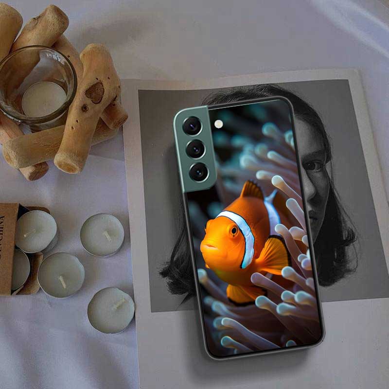 

Clownfish and Sea Anemone Phone Case For Samsung Galaxy S22 S25 Ultra S21 S10 Plus S26 Edge S20 S23 S24 FE Cover Silicone So Samsung S24 Ultra