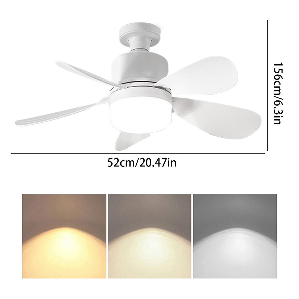 Bedroom Ceiling Fan Household Small Fan Light Intelligent Lighting Detachable Cooling Gadget For Hallway Bedroom Living Room