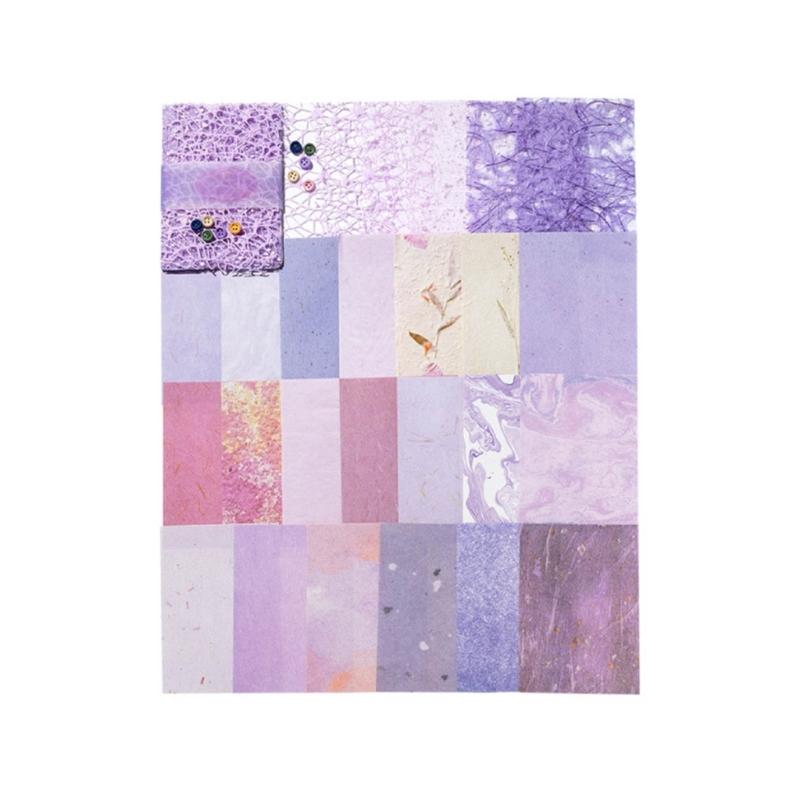 

26Sheets Aesthetic Scrapbooking Background Paper with 5 Button for Journal Planner Picture Frames Embellishment
