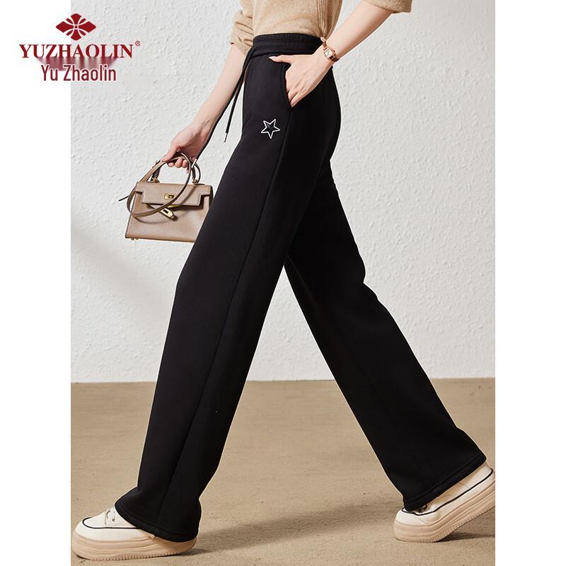 Yuzhaolin Women's Fleece-Lined Straight-Leg Casual Sweatpants