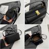 Women's Bags with Textured Leather Flap Large Capacity Classic Black Shoulder Bag