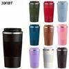380/510ML Stainless Steel Coffee Cup Office Thermal Mug Car Silicone Case Anti-slip Portable Travel Insulated Drinking Water Cup