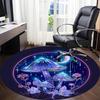 1PC Mushroom Fantasy Office Round Area Rug, Mat Suitable For Office, Under Office Chairs Bedroom Living Room Home Decor, Room Deco