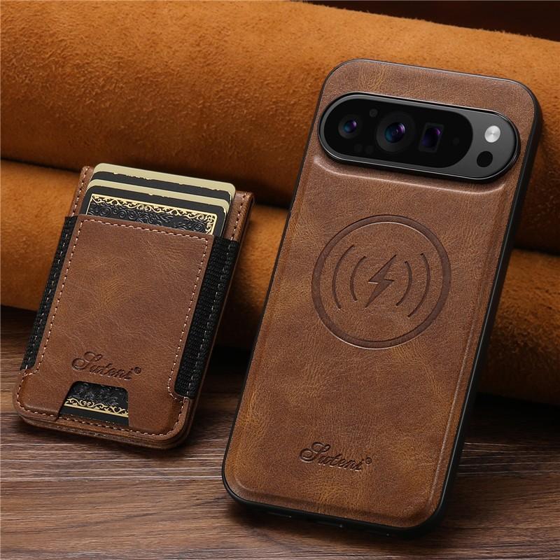 For Magsafe Magnetic Charging Case For Google Pixel 9 10 Pro XL 6A 7A 8A 6/7/8 Pro Retro Leather 2 IN 1 Removable Wallet Cover