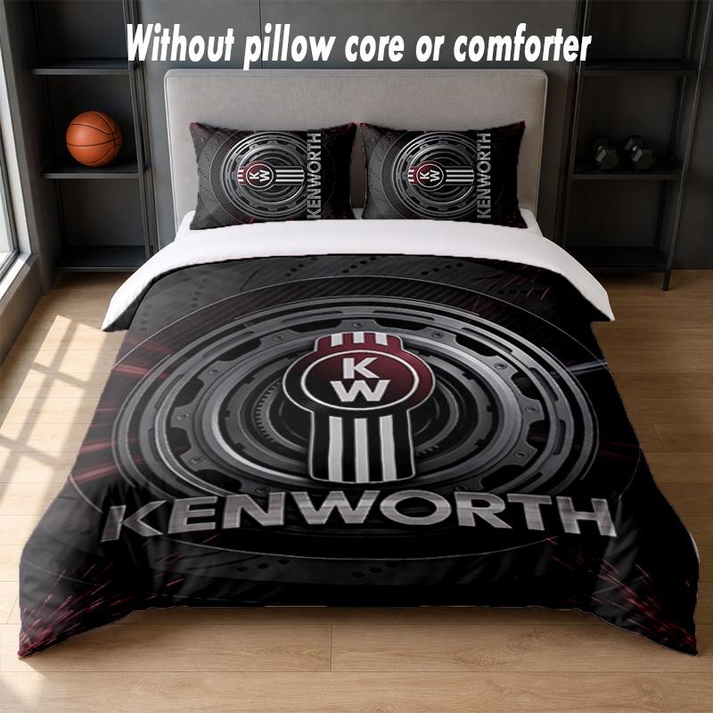 Kenworth Design Bed Bedding Set 1 Duvet Cover + 2 Pillowcases Soft Breathable Household Bed Linens