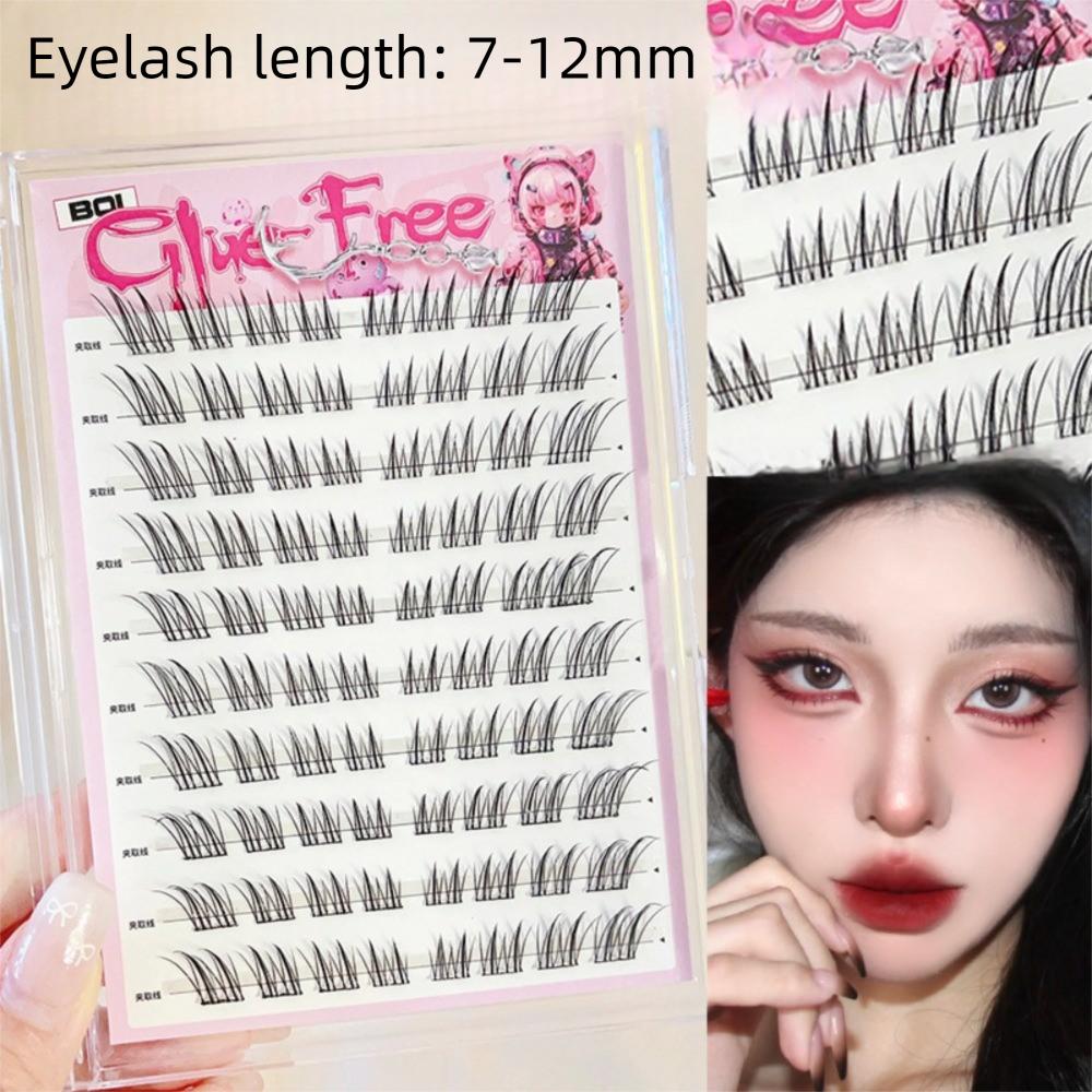 Korean Style Cat Eye Fake Lashes Comic Eye Segmented Eyelashes Bundles Eyelash Extension Kit  Women