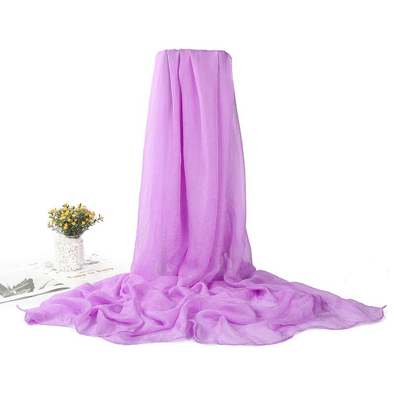 Versatile Big Red Silk Chiffon Scarf: Korean-Style Shawl & Sunscreen Wrap for All Seasons