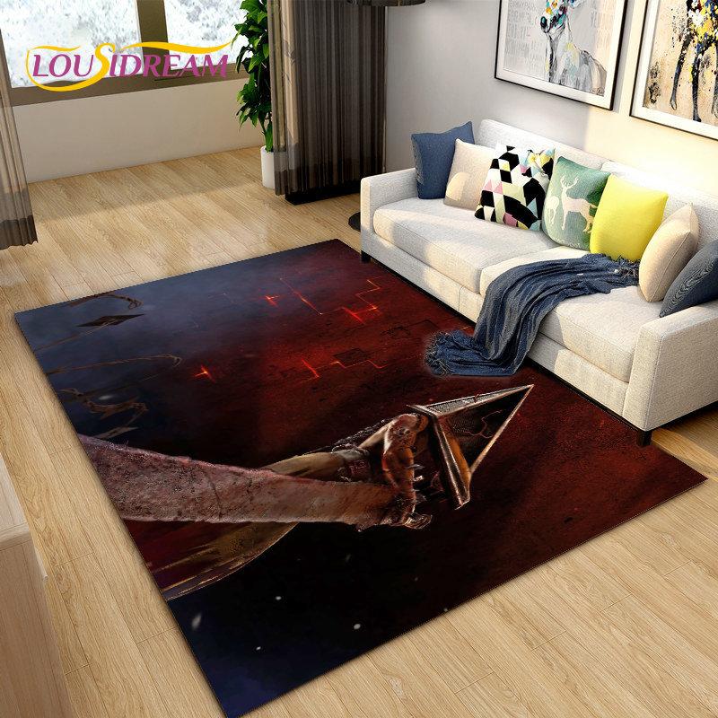Silent Hill Horror Movie Game Gamer Area Rug,Carpet Rug for Living Room Bedroom Sofa Doormat Decoration, Kids Non-slip Floor Mat