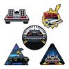 Xiaomi 2-7pcs/set Back To Future Retro Time Machine Enamel Pins Rock Band Punk Skull Cross Anime Game Dog Brooch Bag Badge Jewelry Gift