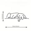 Modern Metal Sleeping Dog Wall Art, Minimalist Home Decor, Housewarming Gift
