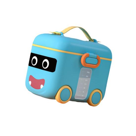 

Ящик для хранения корма для домашних животных, масштабный дизайн, контейнер для хранения корма для кошек и собак в форме автомобиля с силиконовой ручкой, товары для домашних животных