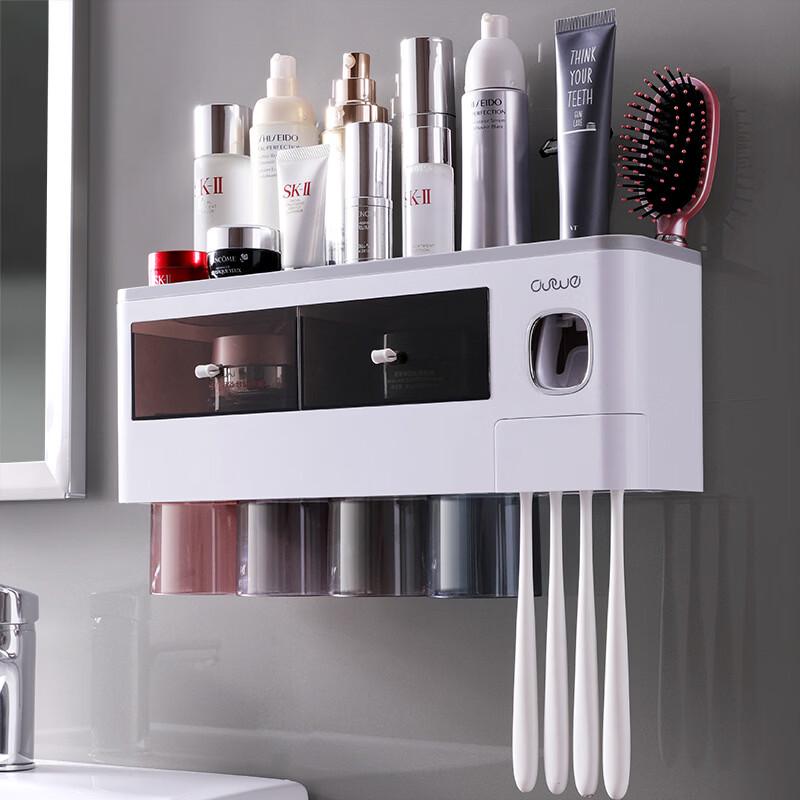 cmaos Suction Cup Wall-Mounted Toothbrush Holder Set