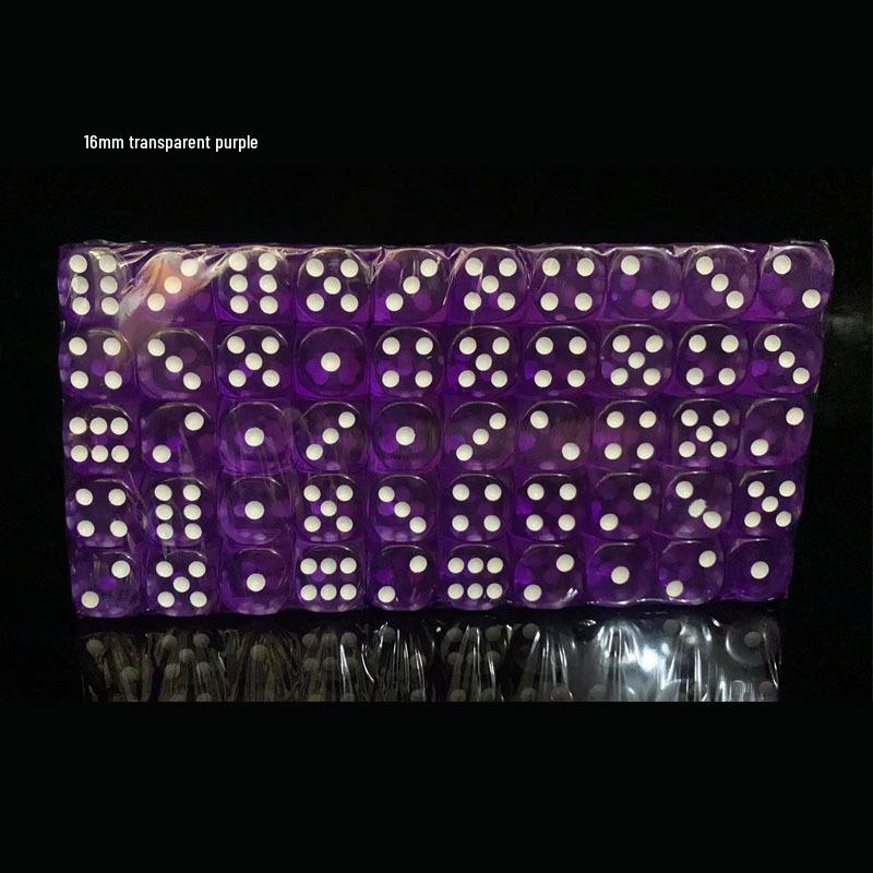 Zaruri de cristal de 16 mm: Pips cu colțuri rotunjite/drepte/pătrate, Zaruri transparente cu vânzare rapidă