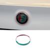 Real Carbon Fiber Für Alfa Romeo Giulia Stelvio Auto hinten Logo Kreis Abdeckung Trim Aufkleber Auto Außen Zubehör