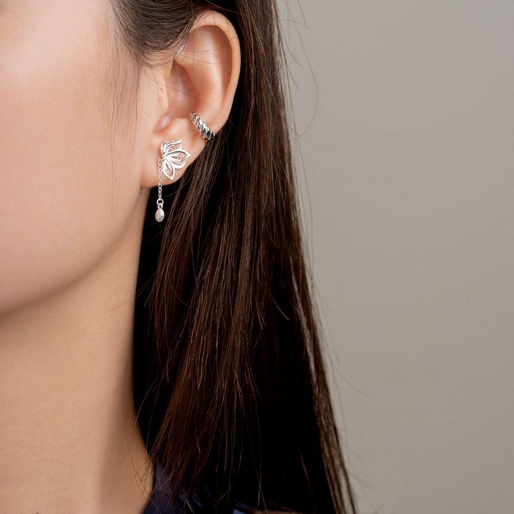 Creative Butterfly Earrings New Design Sweet Tassel Earrings Hollow-out Drop Earrings  Girls