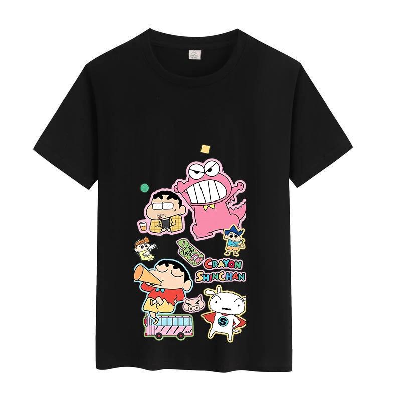 Anime Crayon Shin-chan Chlapecké Dívčí Bavlněné Tričko Léto Krátký Rukáv Dětský Top Kreslené Tištěné Tričko Móda Dětské Tričko