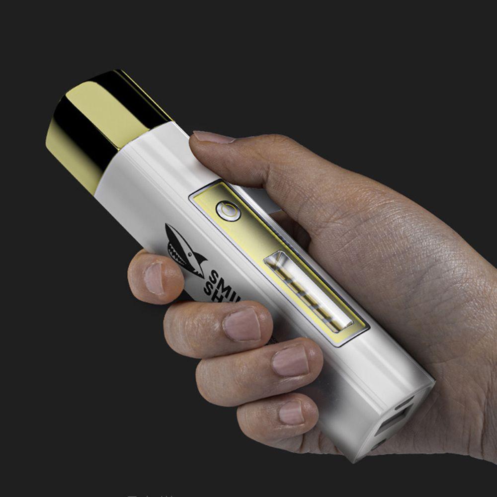 Outdoor IP68 Waterproof LED Flashlight USB Rechargeable Ultra Bright Torch Powerful Flashlight Power Bank Flashlight Portable