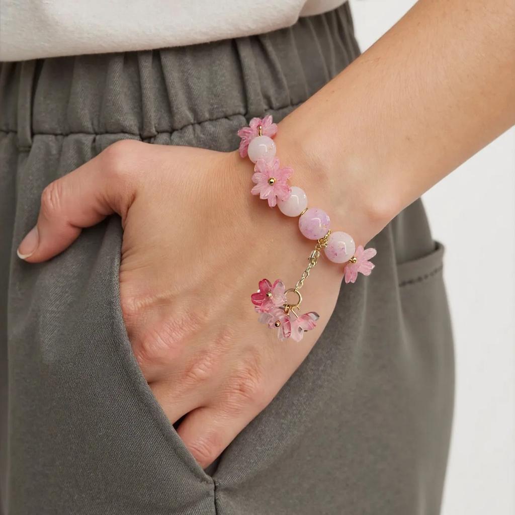 Bijoux en Alliage Collier Pendentif Fleur Bijoux de Poignet Fleur Élégants pour Ajouter une Touche d'Élégance Naturelle à N'importe Quelle Tenue