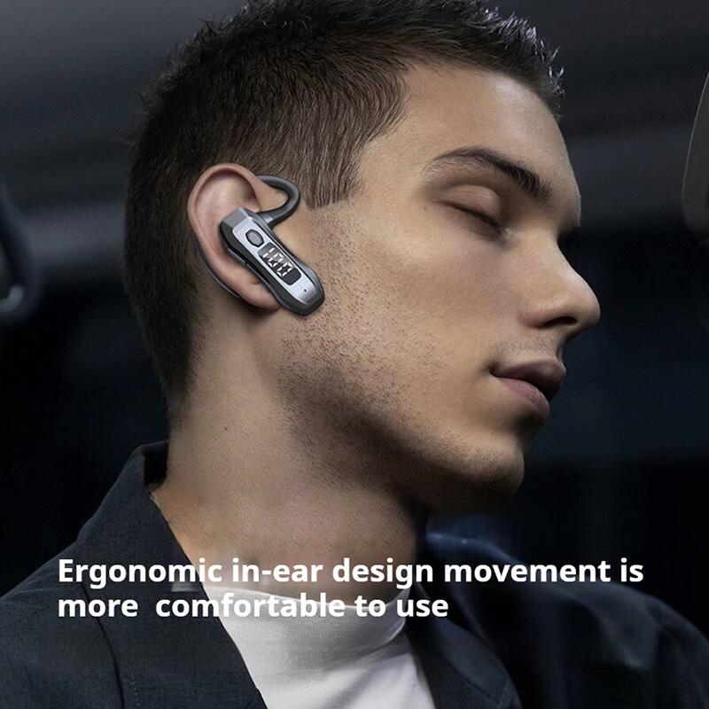 Single Ear Wireless Headphones, Business Driving Headphones, Noise Cancelling Headphones, Sports Ear Hanging Headphones, Long Battery Life, Unisex