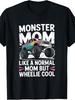 Monster Truck Monster Mom Like A Normal Mom But Wheelie Cool TShirt Retro Casual Crew Neck Printed T-Shirt