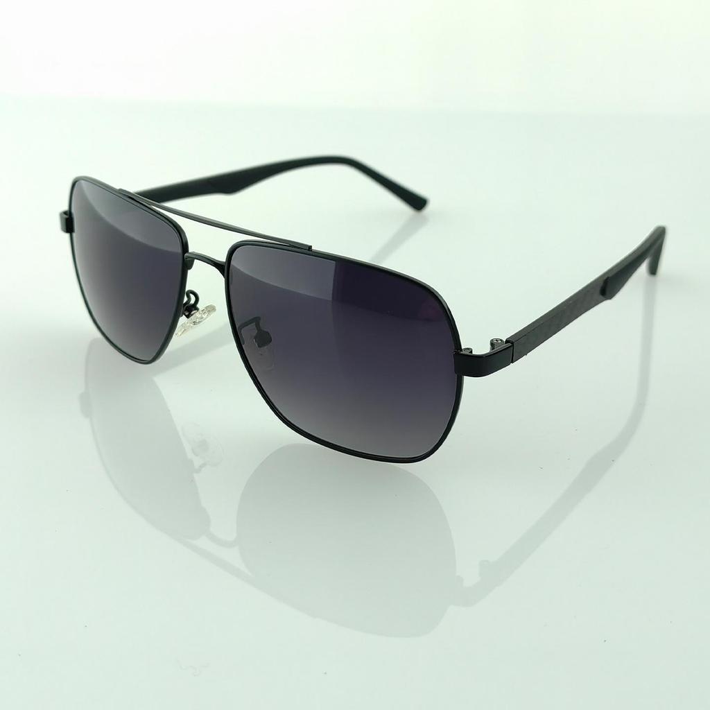 High-End Trendy Polarized Metal Sunglasses 8691# - Slim Square Fashion for Travel