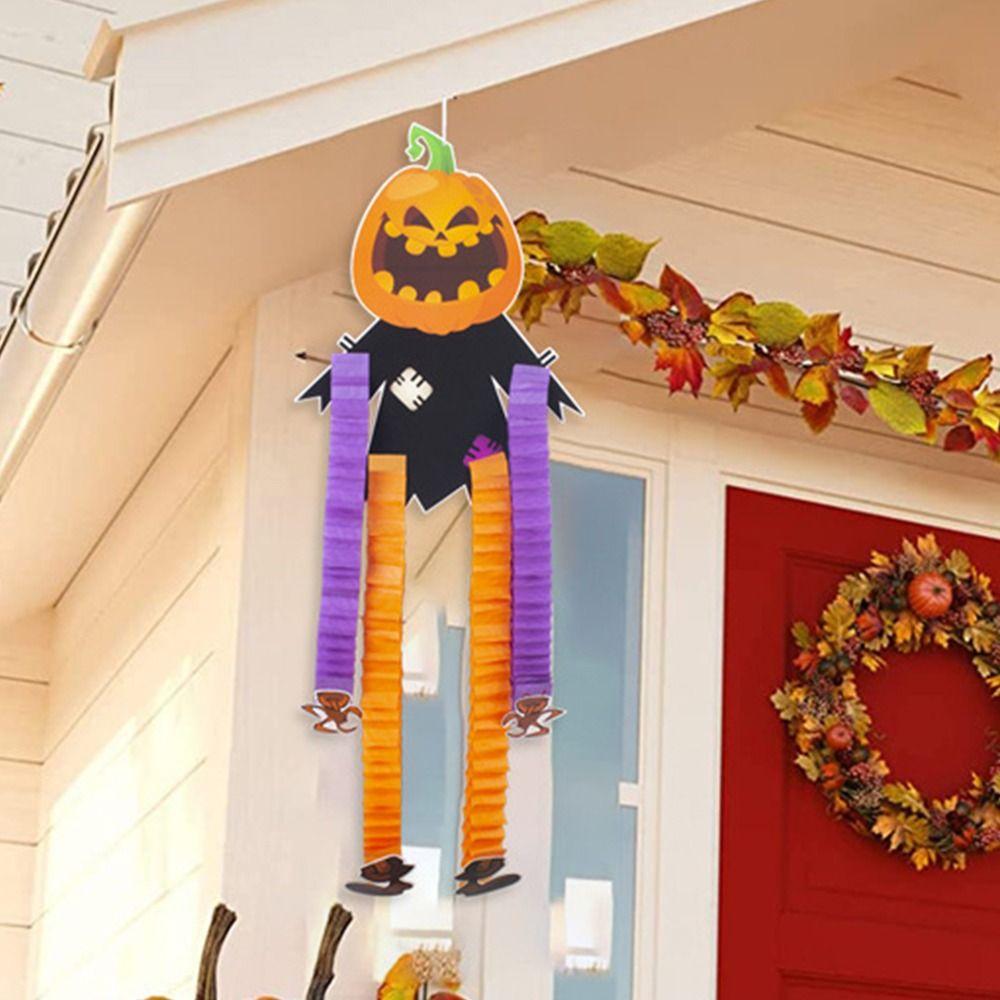 

Cartoon Halloween Paper Door Hanger Pumpkin Ghost Halloween Hanging Decoration Room Party Decor