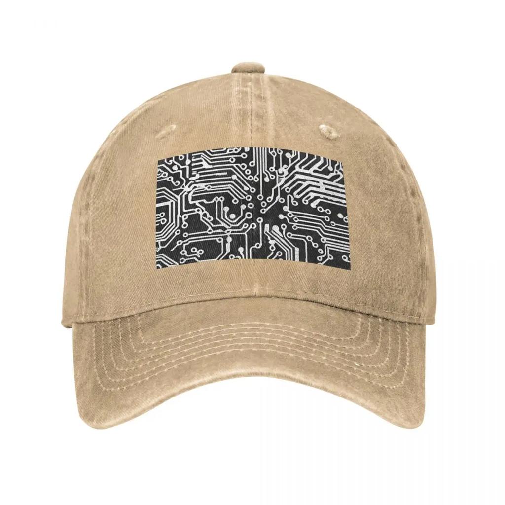 Black Circuit Board Baseball Cap Anime Hat Golf Cap Golf Hat Women Men'S