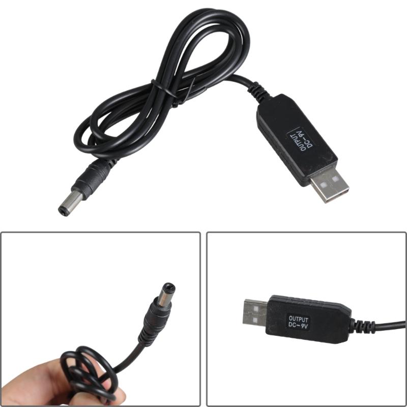 USB to DC5.5x2.1mm Charging Cable 5V to 9V Step up Converters Power Cable for Routers and Camera 5.5x2.1mm Connectors