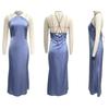 Women Ankle-Length Backless Design Dress High Sense Spaghetti Solid Strap V-neck Waist