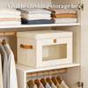 Folding Storage Box With Lid Visible Wardrobe Storage Clothes Storage Box Large Capacity Household Toys Miscellaneous Goods Storage Box