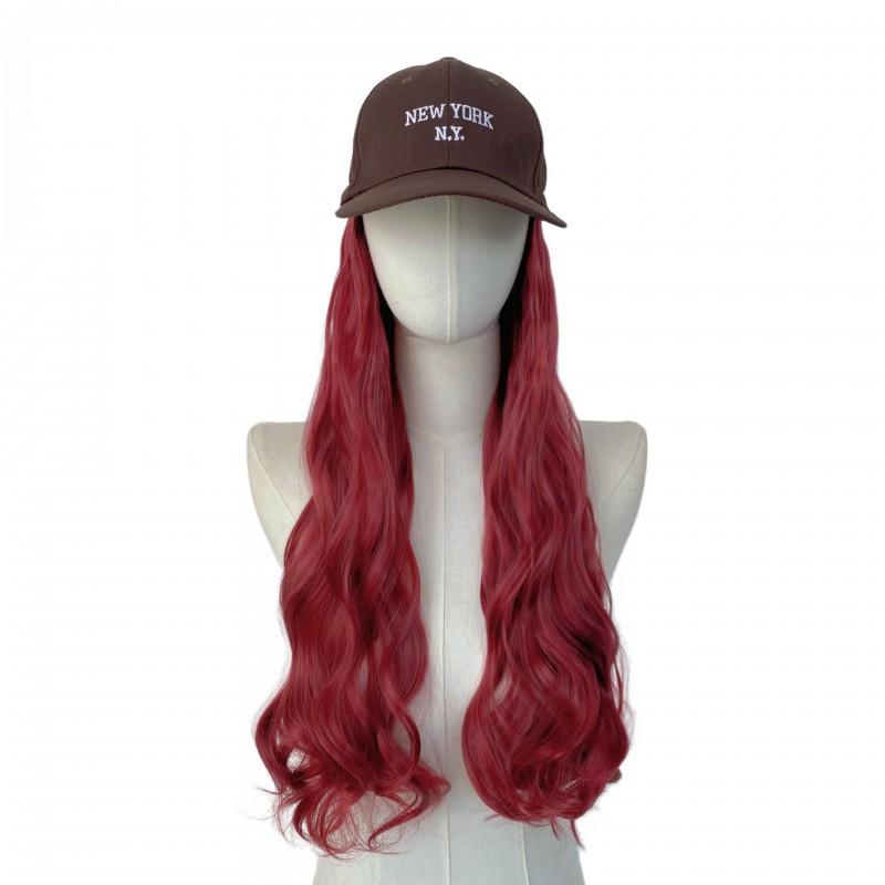 Wig Cap Long Wavy Hair Wave Synthetic Daily Use Black