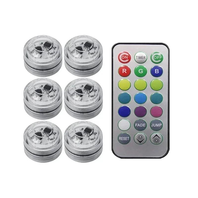 Wireless LED Car Interior Ambient Light Remote Control 13 Colors Diamond Diving Light Auto Roof Foot Atmosphere Lamp Decoration