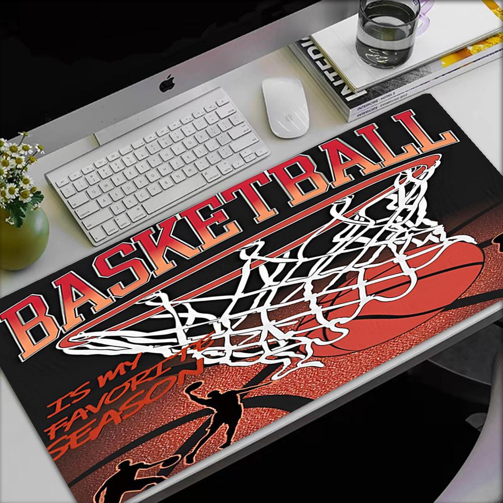Basketball Theme Mouse Pad, Non Slip Rubber Base, Multifunctional Office & Home Decor, Perfect for Workspace Personalization.