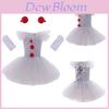 Sparkling Princess Clown Dress Set For Children's Halloween Show