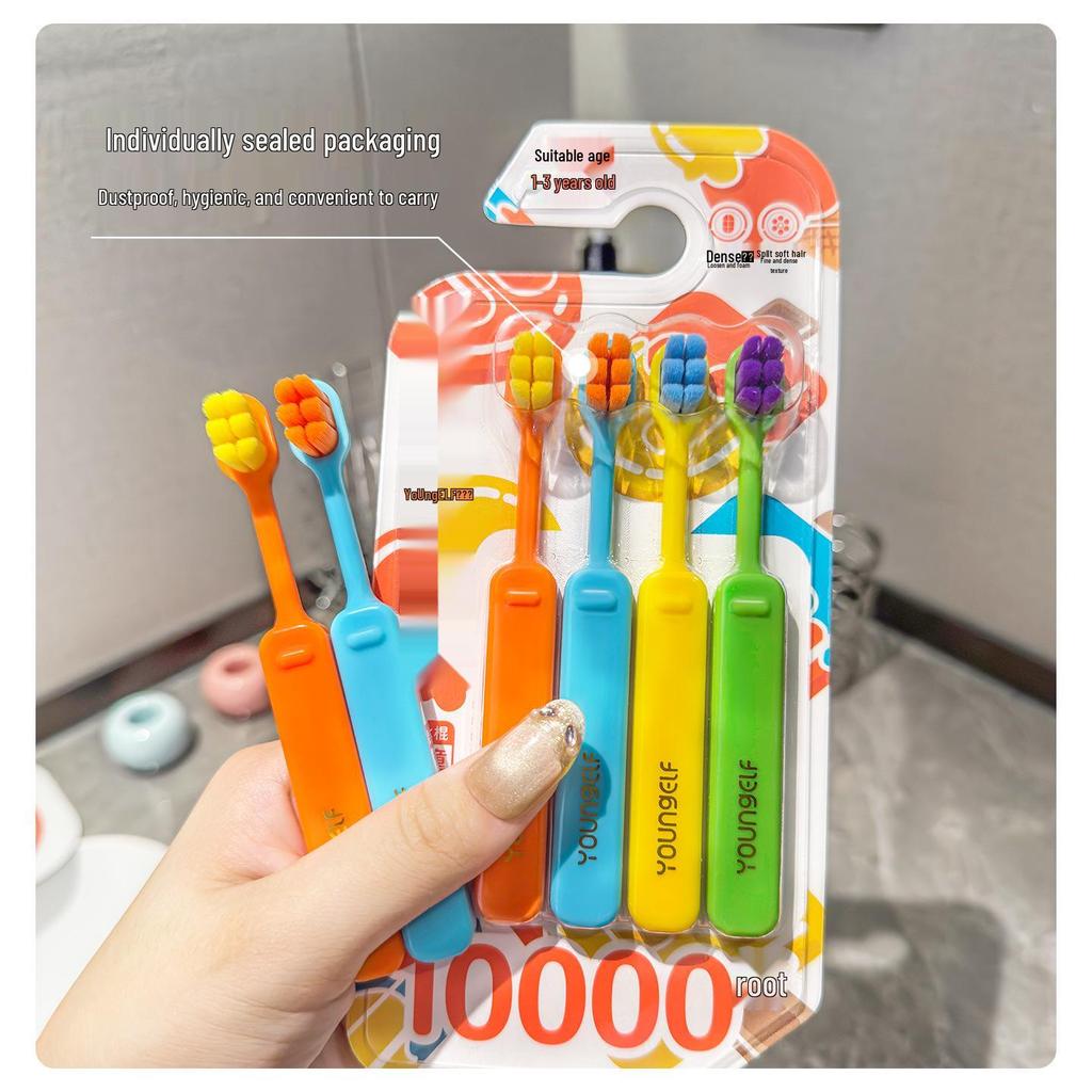 Yang Jingling Kids' Soft Bristle Toothbrush for Ages 1-12 - Gum Protection & Age-Specific Dental Care