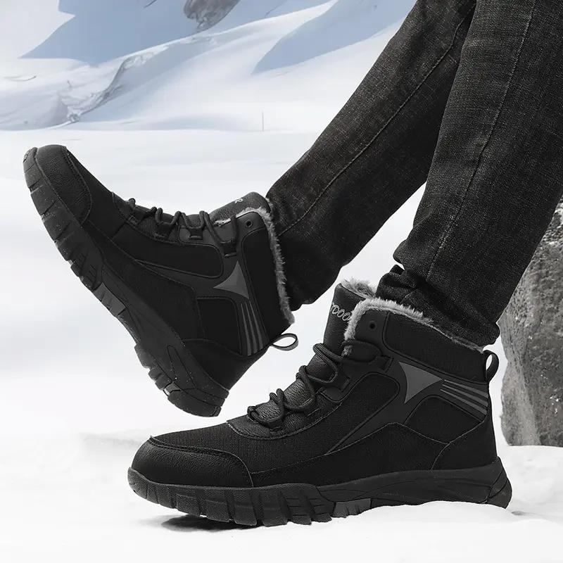 Men's Boots Winter Warm Fashion Cotton Shoes Thick Sole Casual Ankle Boots Outdoor Waterproofing Work Boots Male Free Shipping